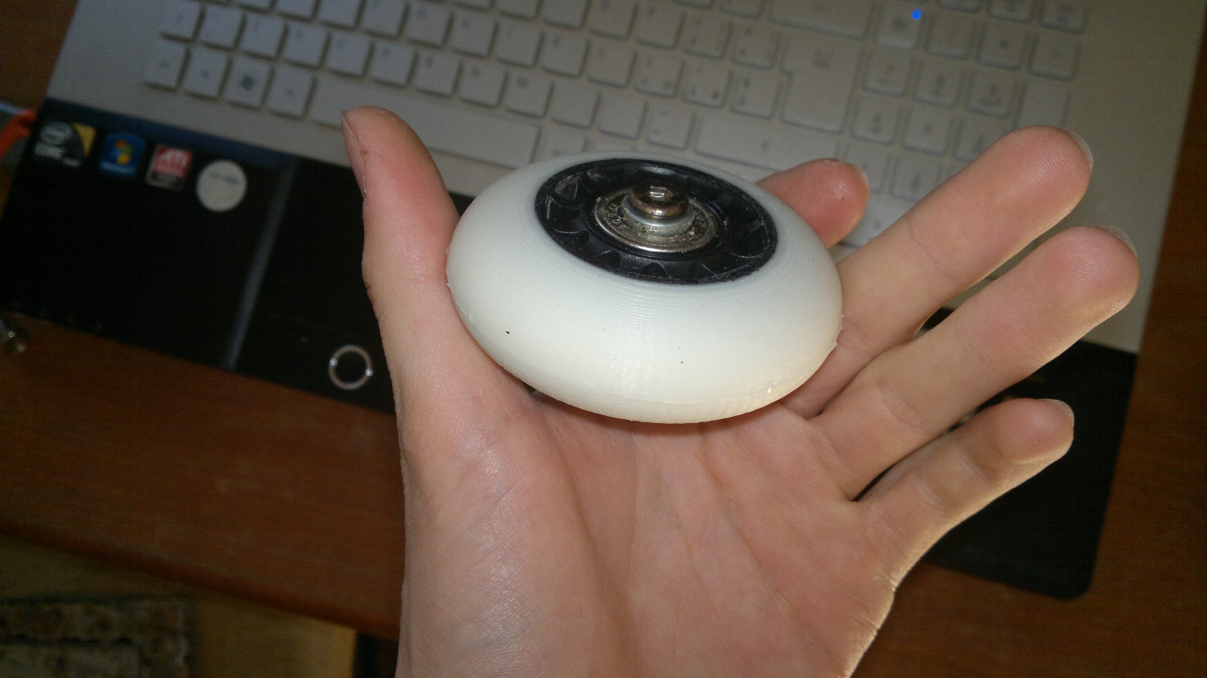 Inline skate wheel 70mm rubber + ABS _ PLA _ NYLON
