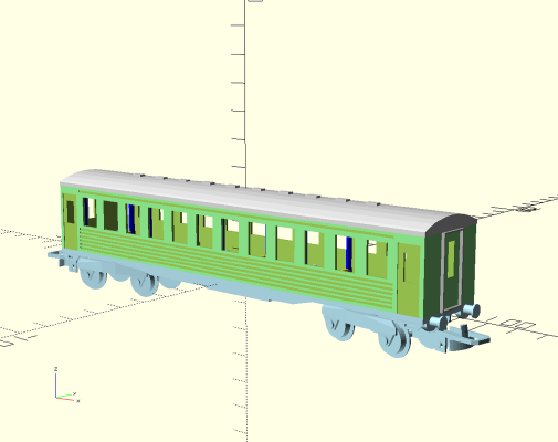 Coach for H0 scale model railway | 3d print model