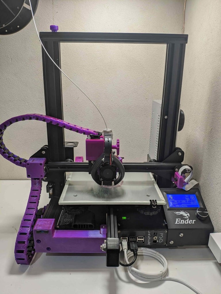 Creality ender 3 _ cr-10 direct drive with cable chain Smooth Fang