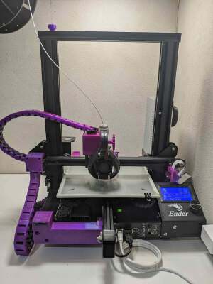 Creality ender 3 _ cr-10 direct drive with cable chain Smooth Fang | 3d print model