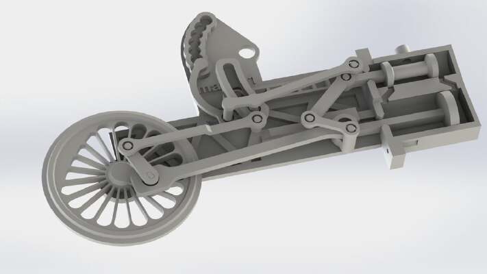 Steam locomotive engine | 3d print model