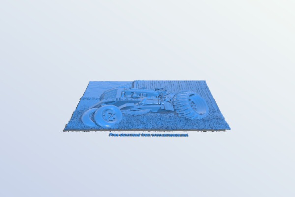 Picture of tractor and barn | 3d print model