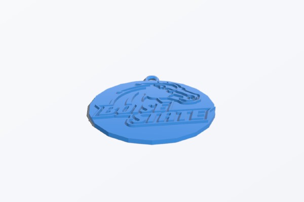 Boise State University Key Tag | 3d print model