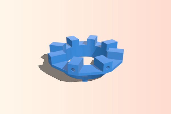 Bowens mount for DIY Octagonal softbox REV. 2.0 | 3d print model