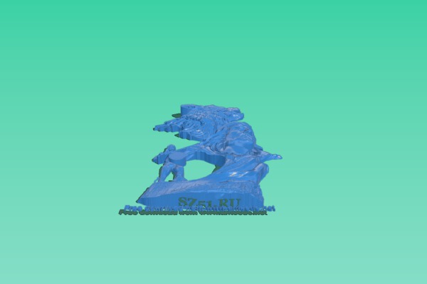 Indians and wolves | 3d print model