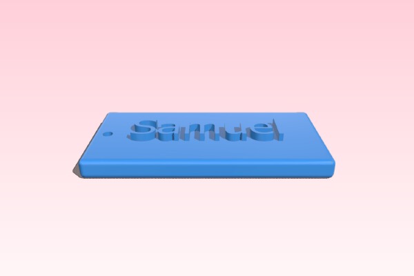 Samuel Nametag | 3d print model