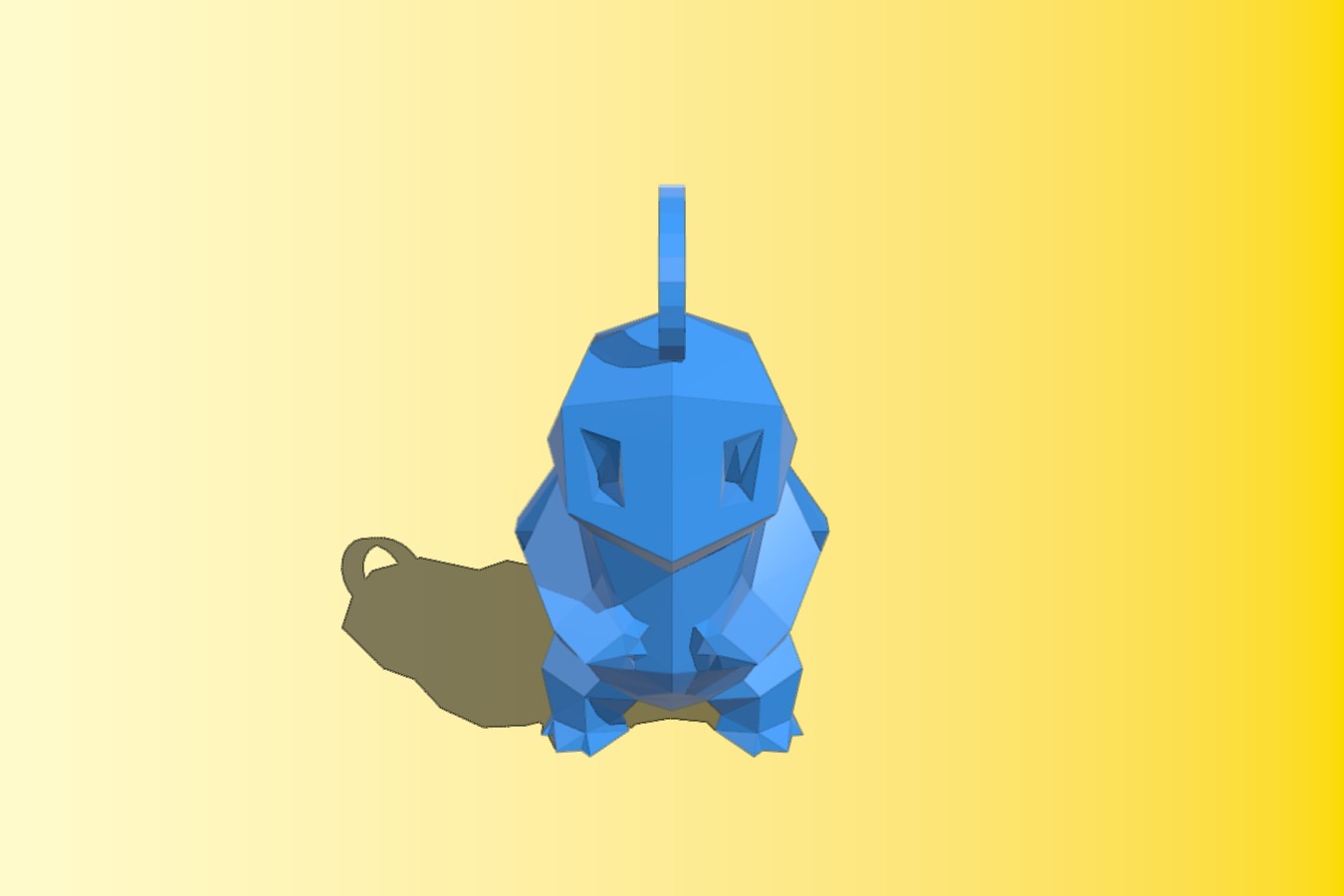 Low Poly Squirtle Keychain