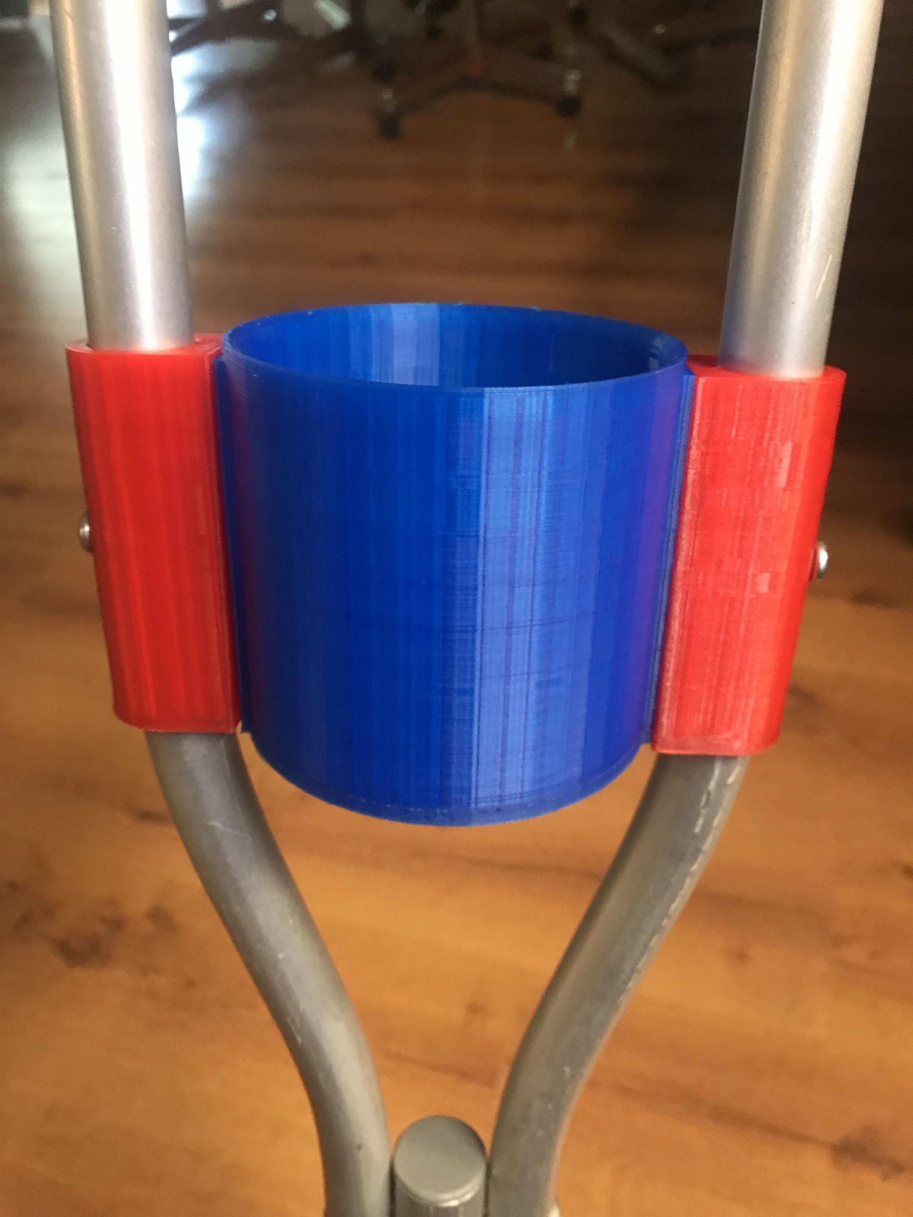 Crutch Mounted Cup Holder
