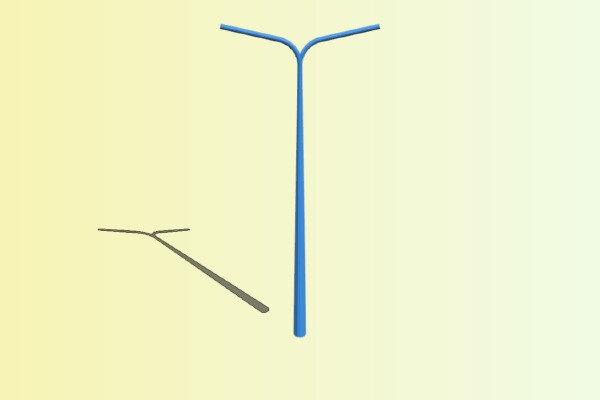 BricsCAD double street light | 3d print model