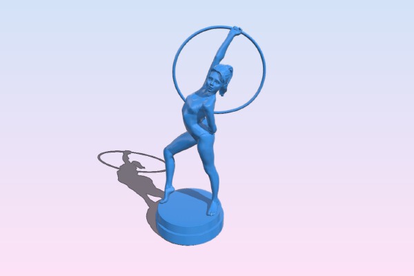 Girl with a hoop | 3d print model