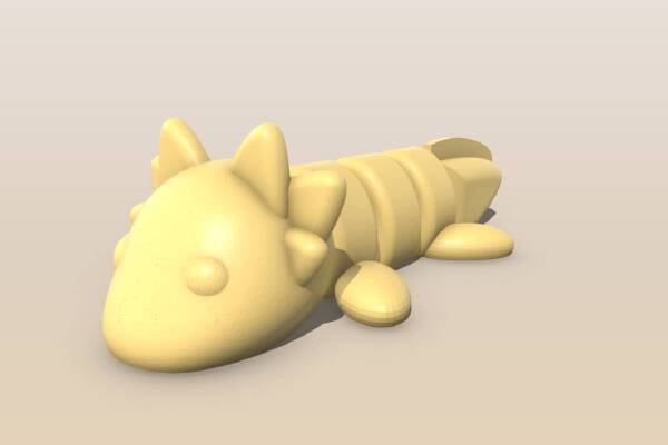 articulated axolotl | 3d print model