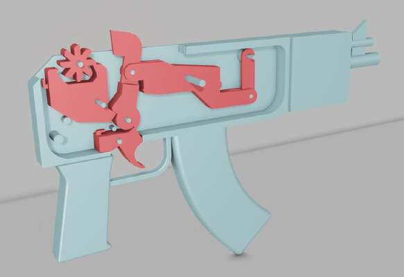 Automatic Rubber Band Gun | 3d print model