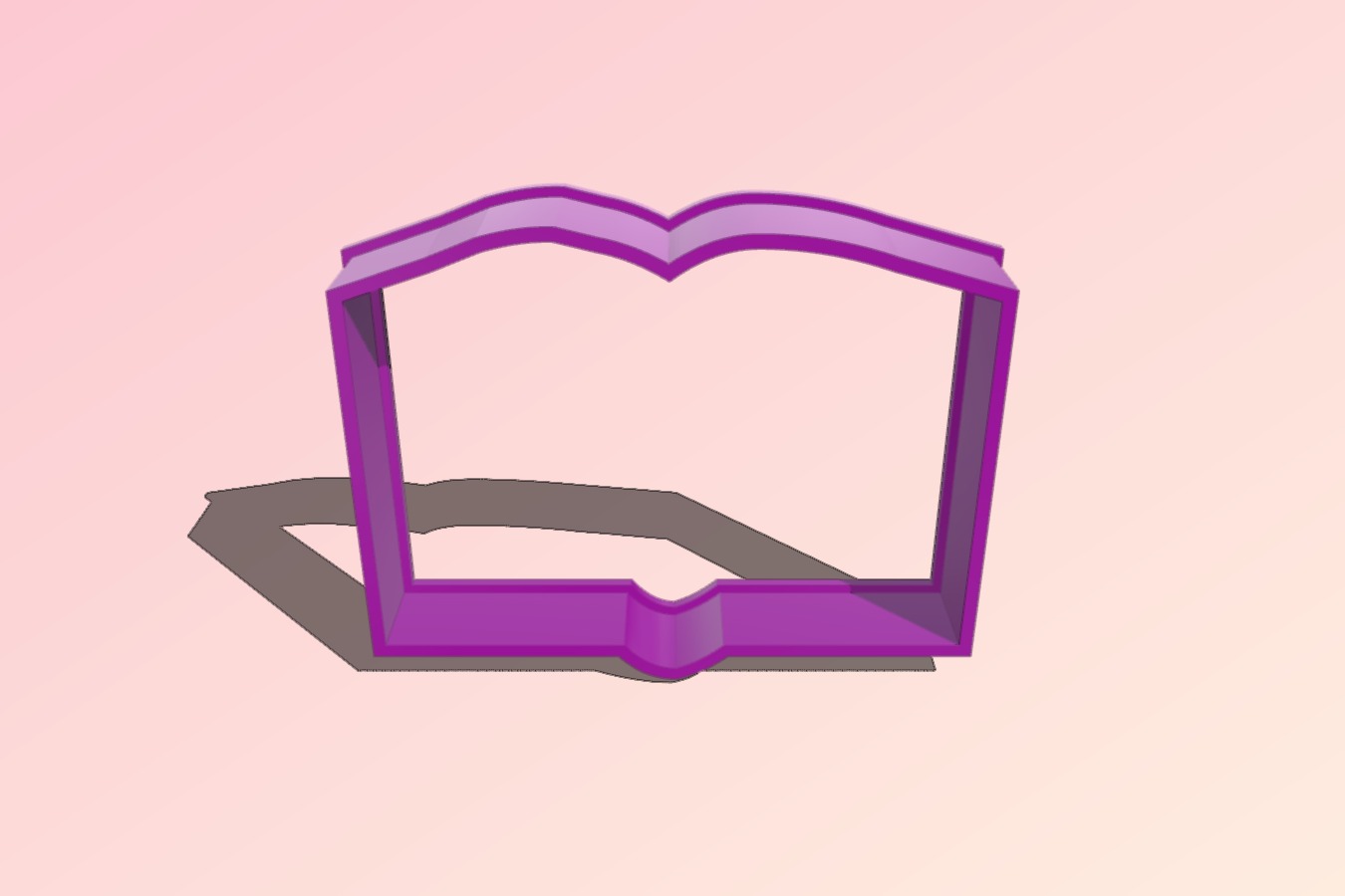 Open Book Cookie Cutter Files to download and to 3D print for free
