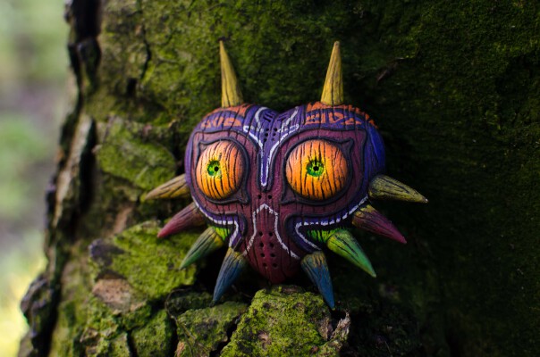 Majoras Mask HD model with Woodgrain | 3d print model