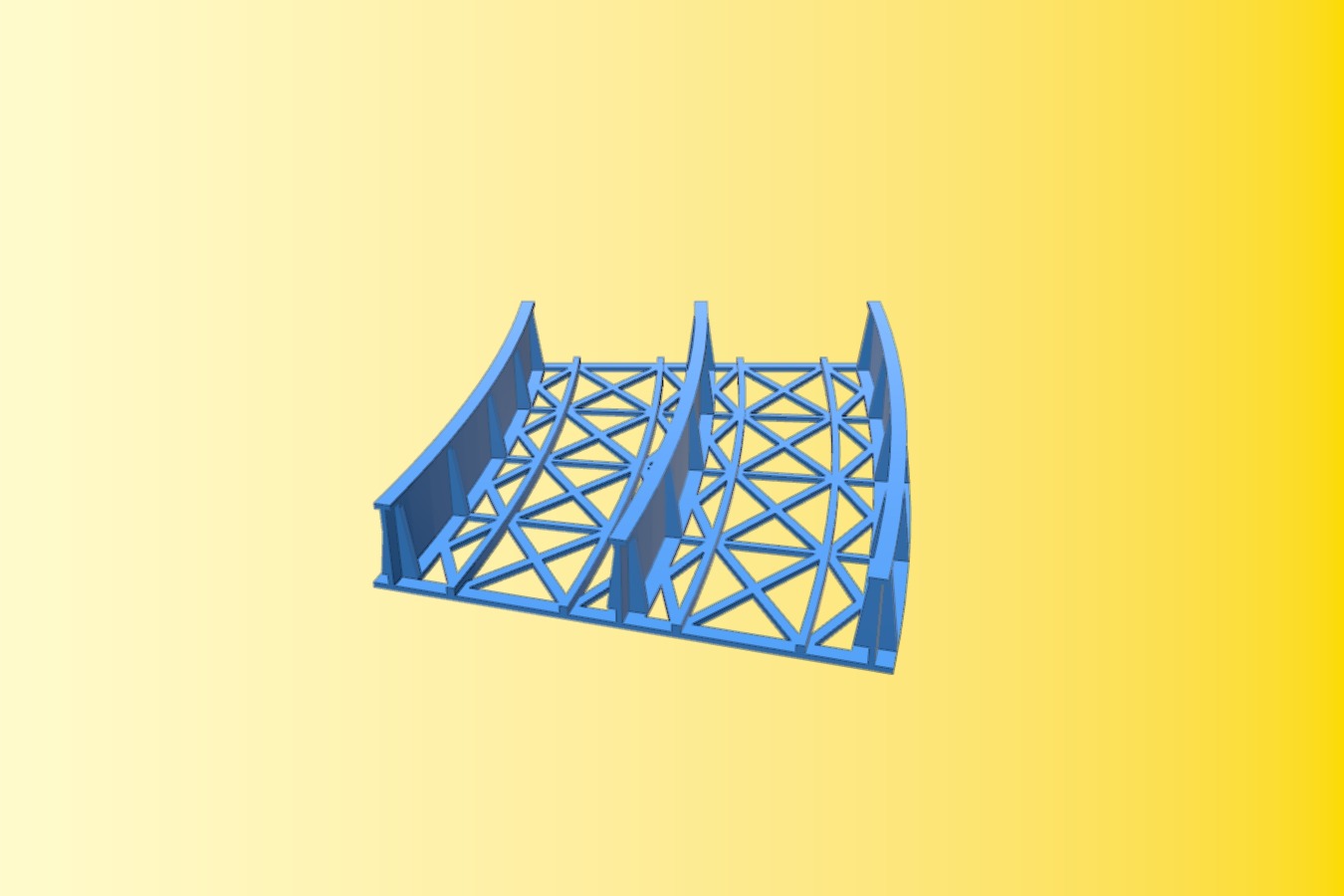 HO Scale Double Curved Bridge 24-26.5