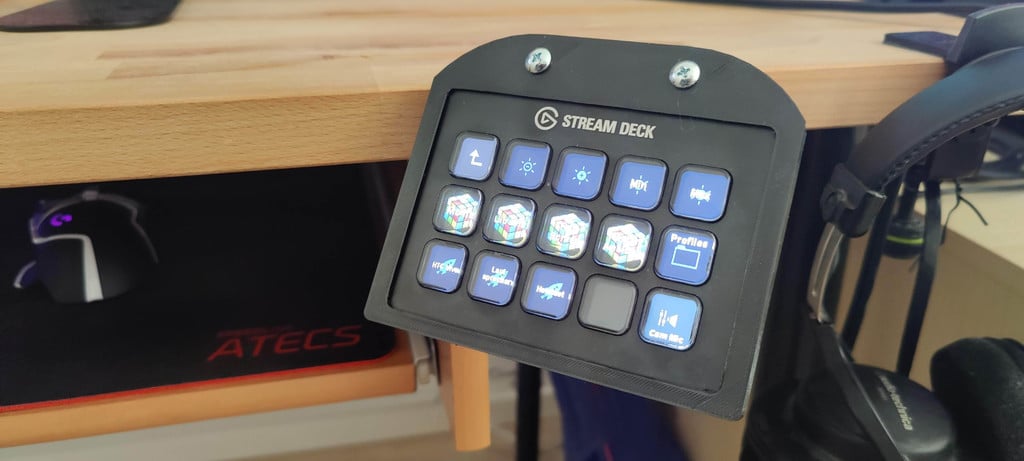 Single Streamdeck Desk Clamp Mount
