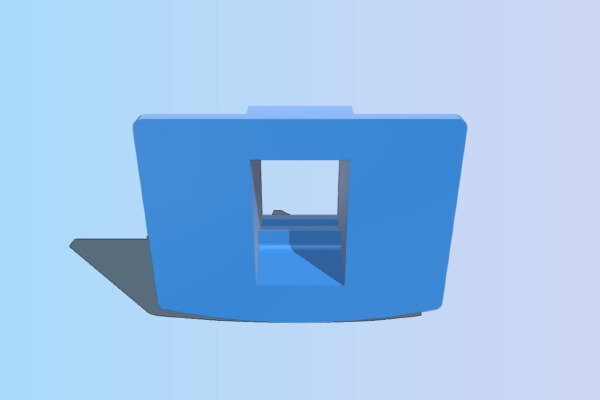 Small Single Ethernet Wall Plate | 3d print model