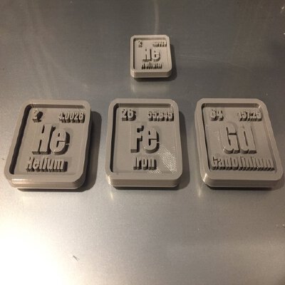 Periodic Chart Elements | 3d print model