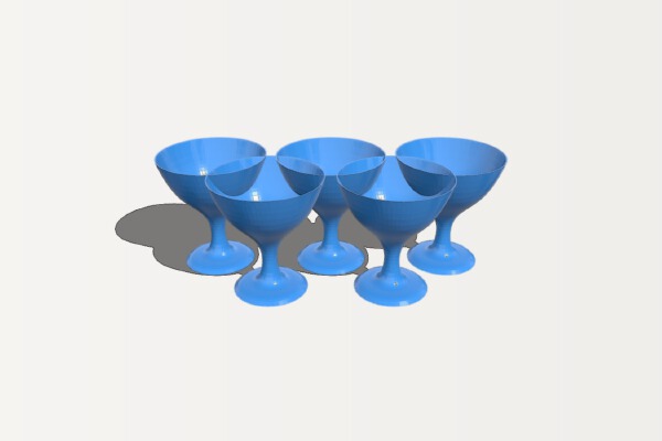 The broad champagne glass offered to the Olympic Games | 3d print model