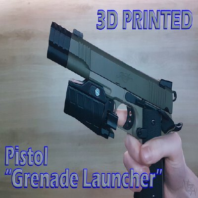 Airsoft Pistol Grenade Launcher | 3d print model