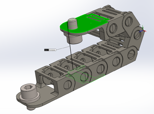 20mm Extrusion cable chain - Small bend radius - Minimal twist | 3d print model