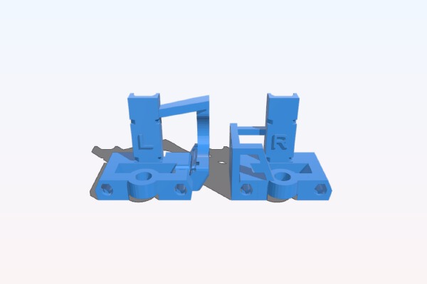 Prusa Mendel i2 X-Axis guides using Brass Lead Screw Flanges | 3d print model