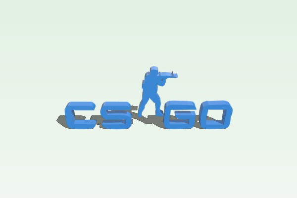 CS GO Counter strike: Global offensive logo | 3d print model