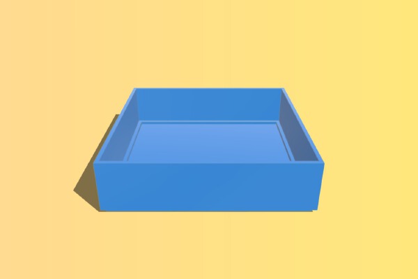 Simple square nesting tray | 3d print model