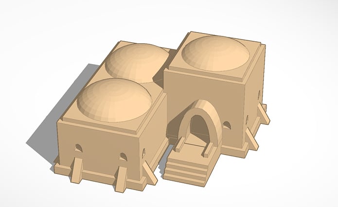 3 larger Tatooine Huts (x-wing) version 0.18