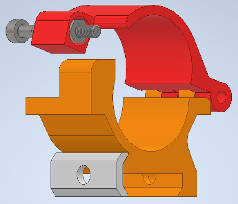 Flashlight picatinny mount with quick release | Airsoft | 3d print model