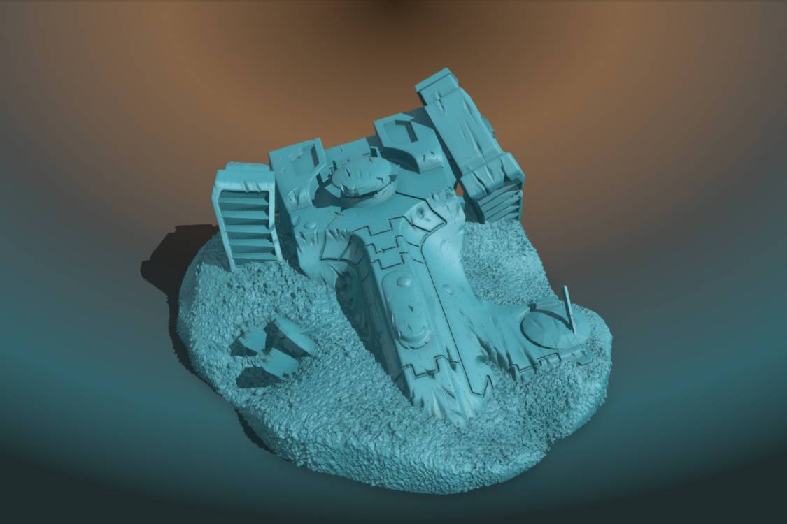 Tau Space communist ship wreckage | 3d print model