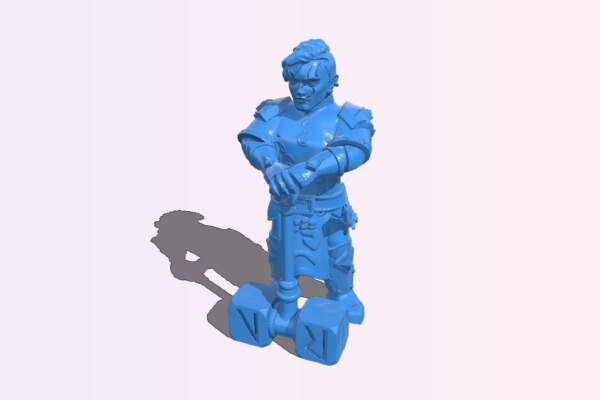 Dwarf Female Warrior | 3d print model