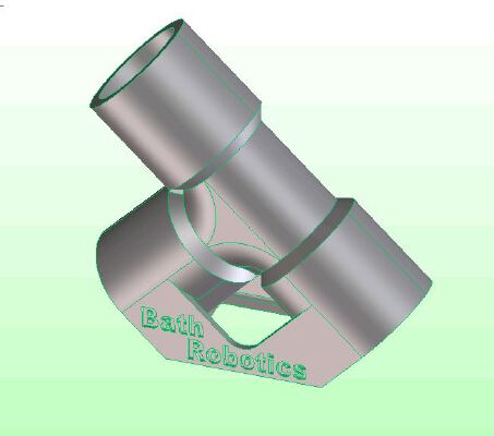 T-Piece Ø22mm PVC Pipe - V3- OPTIMISED | 3d print model