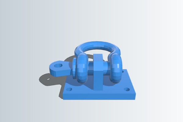 movable shackle with retaining plate RC 1:10 | 3d print model