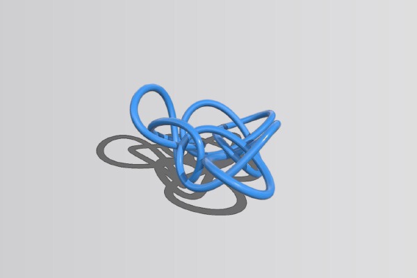 Three Interlocking Trefoil Knots | 3d print model