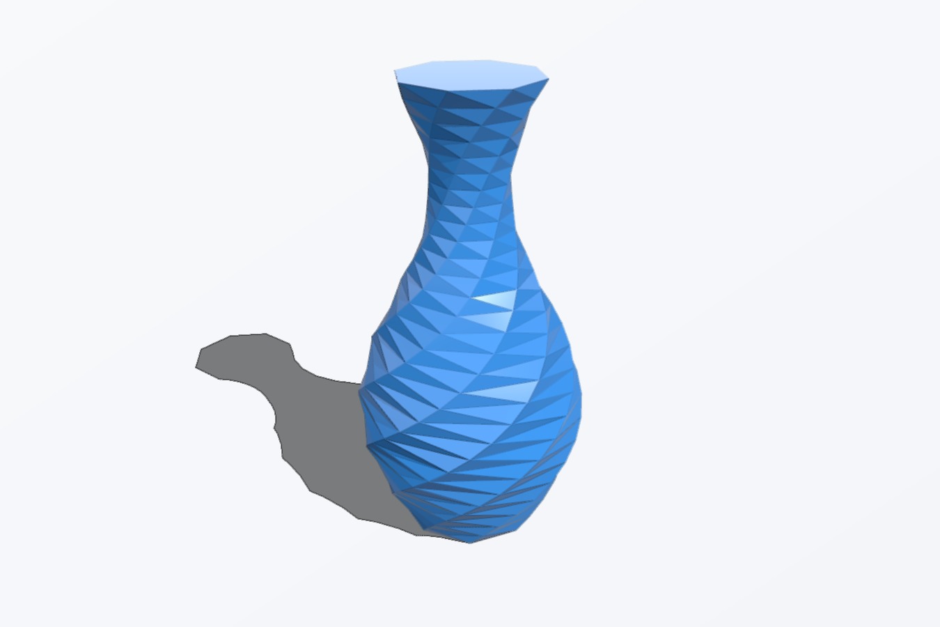 VASE MULTIFACETTES SPIRALES