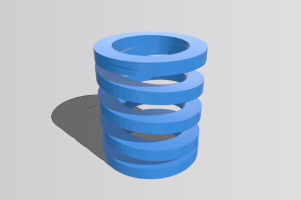 spring (6.2mm inner, 9mm outer, 10mm height, with rings at top and bottom) | 3d print model
