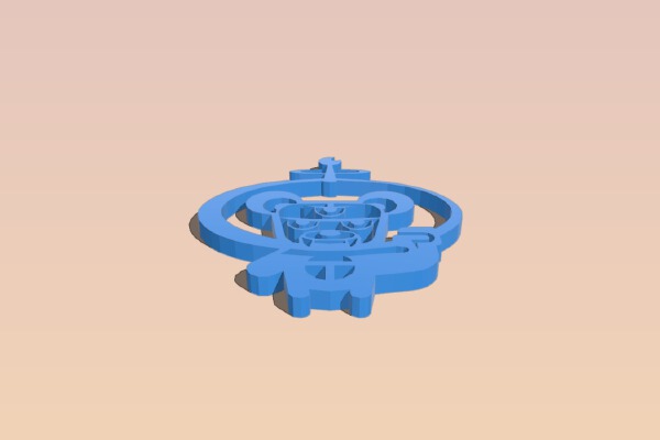 Toulouse HackerSpace Festival green bear logo | 3d print model