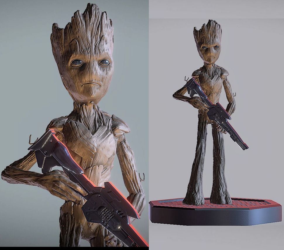 TEENAGE GROOT INSPIRITED MODEL (LOW-P VERSION)