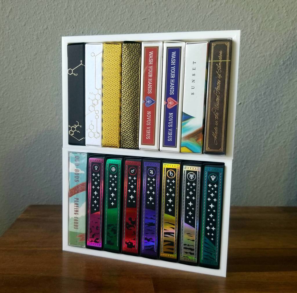 8 Deck Stackable Playing Card Shelf