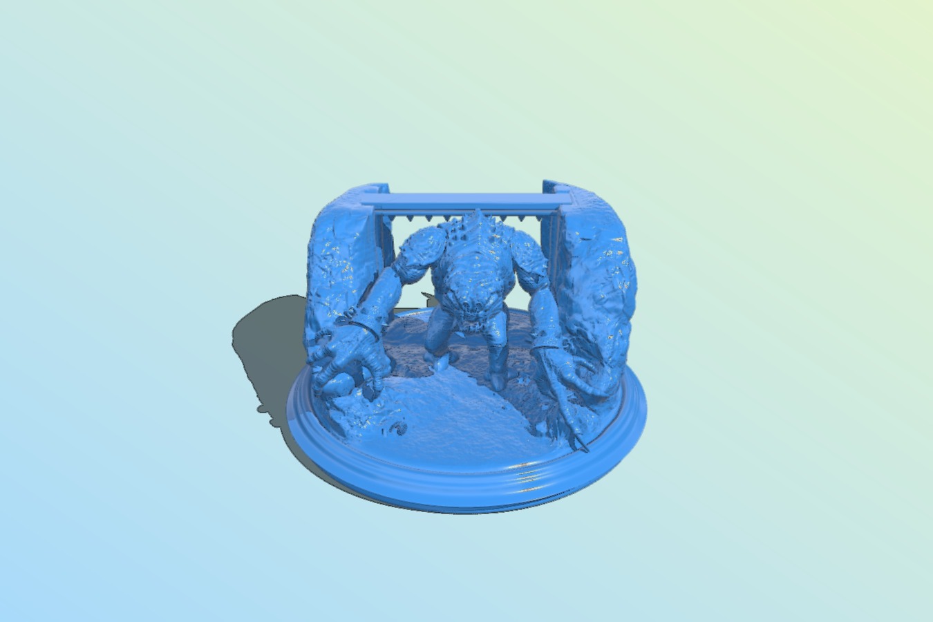 Star Wars Rancor entering Java's Palace prisoner execution pit DIORAMA