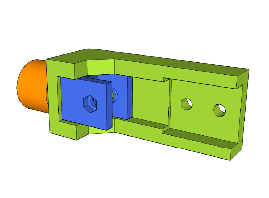 2020 Tensioner (Tronxy X3 X axis) | 3d print model