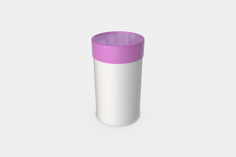 Plastic Jar with Purple Cap Mockup