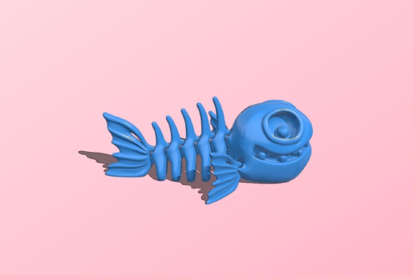 Fish bone fossils | 3d print model
