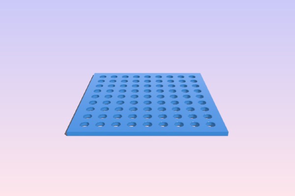 9x9 raster for 5mm LED Matrix | 3d print model