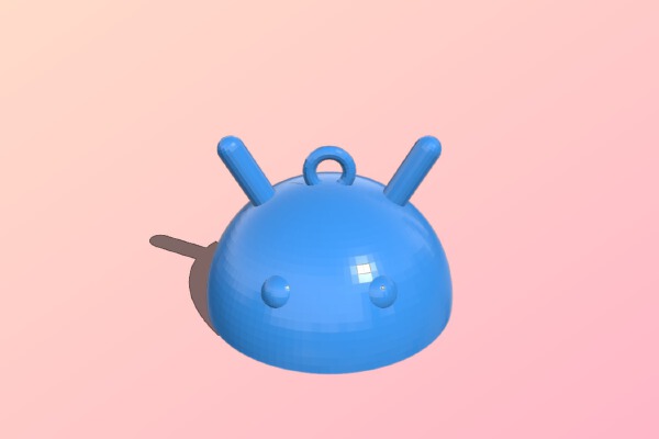 Android Head Keychain | 3d print model