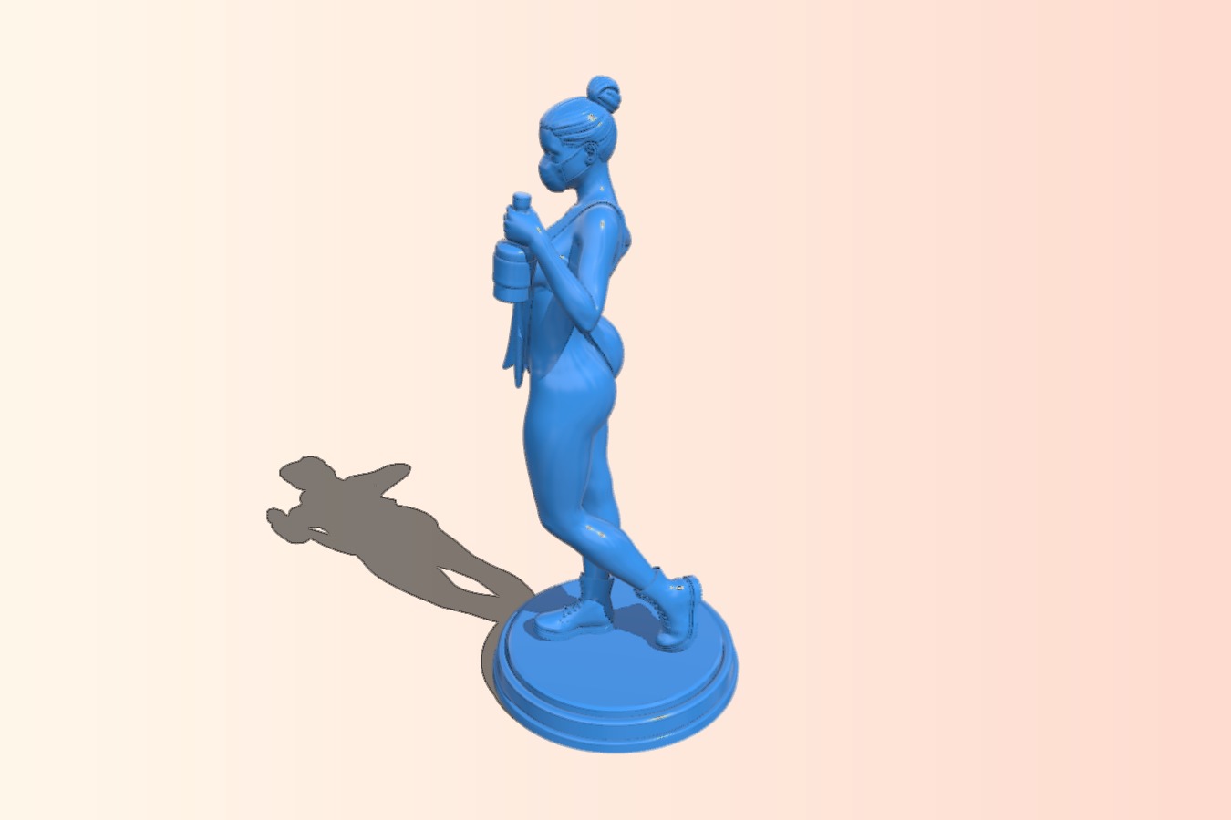 Girl and bottle of wine