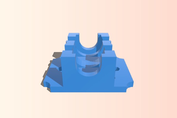 Parametric LM8UU Y stage holder (screw spacing compatible with the stock Prusa i2 one) | 3d print model