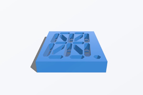 16 segment display for ws2812b LEDs | 3d print model