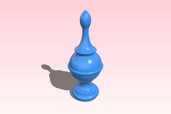 Replica of wood finial | 3d print model
